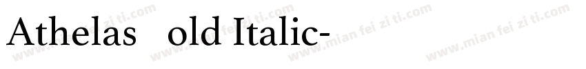 Athelas Bold Italic字体转换